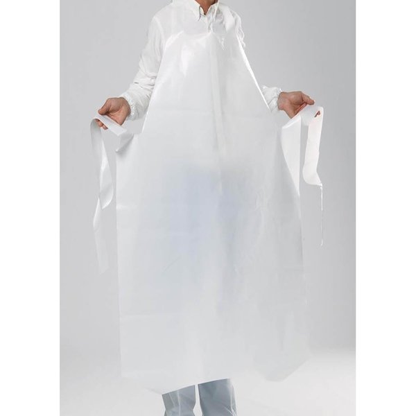 Umbo White Polyethylene Apron 1mil, 1000/CS, 1000PK H213-W